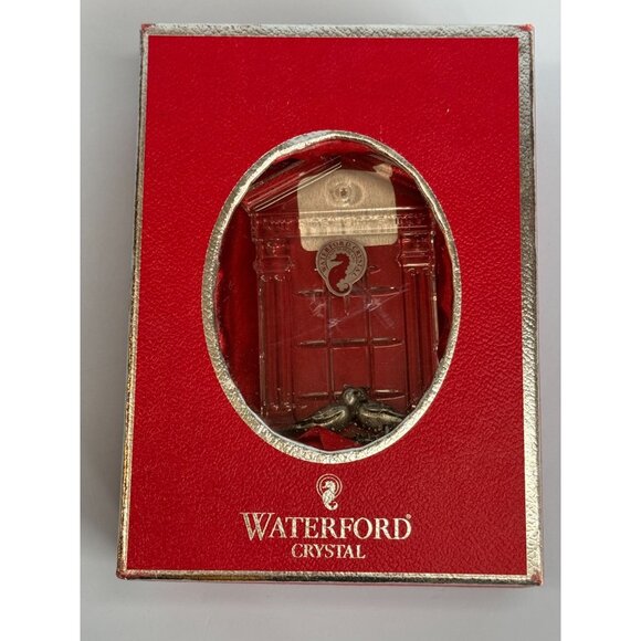 Waterford Crystal "Our First Christmas" 2004 Ornament With Love Birds Design Box - Picture 6 of 8